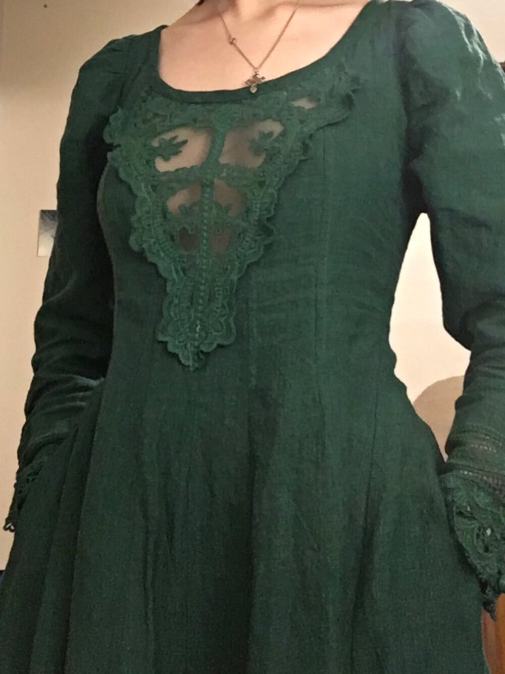 dark green corset medieval dress